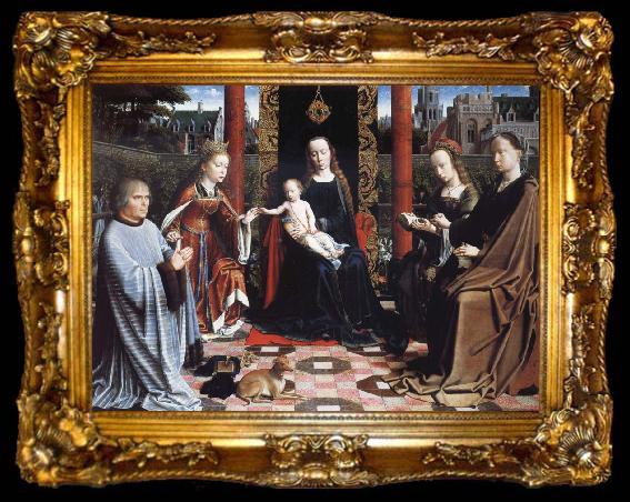 framed  Gerard David THe Virgin and Child with Saints and Donor, ta009-2